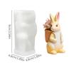 3D Easter Bunny Silicone Mold Diy Cute Animal Basket Rabbit Vase Ornaments Casting Molds Home Plaster Concrete Craft Gift Decor
