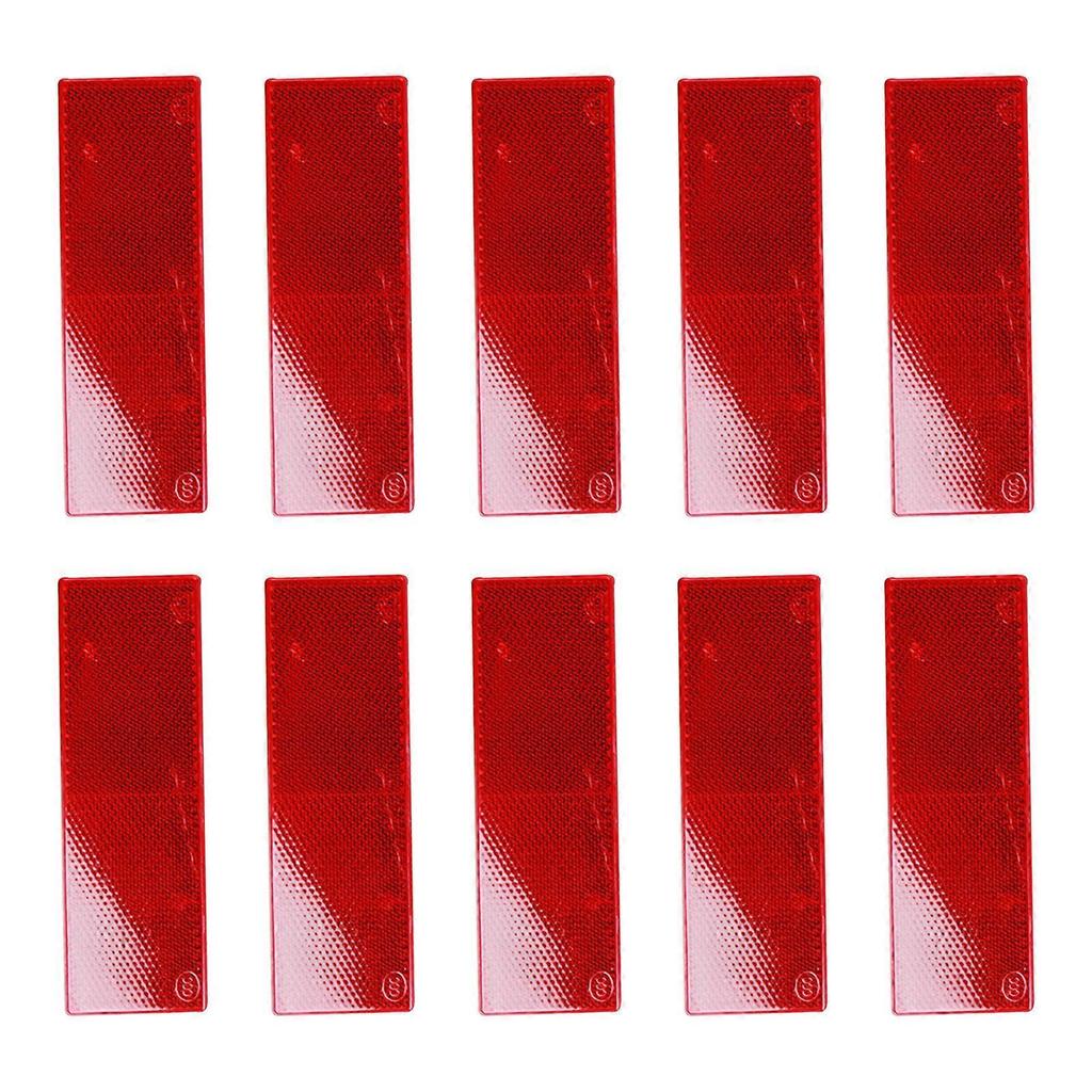 10x Modified Racing Pasters Improvement Rectangle Stickers DIY Custom Car Decoration Personality Decals Red