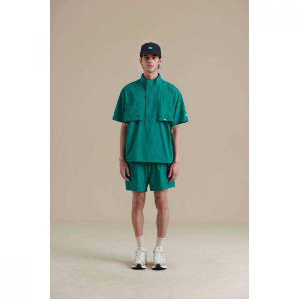 Patch Pocket Short Sleeve Anorak  Green  [23ss] painted/90