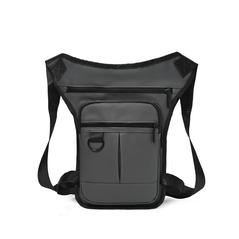 

Мужская поясная сумка многофункциональная спортивная на плечо кроссбоди сумка для езды на открытом воздухе на ногу серый