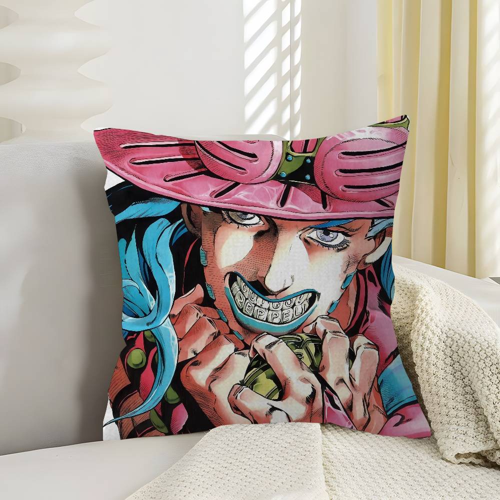 JOJO Bbizarre Aadventure Anime Pillow Cover for Bedroom Room and Living Room Sofa Decorative Cushion Cover