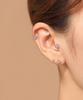 Minimalpiercing 14K Moissanite Diamond Color Lovely Flower Piercing Earrings