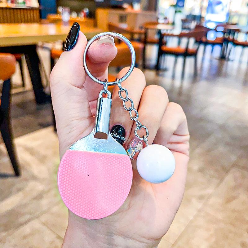 Table Tennis Keychain: Creative Sports Pendant and Fan Gift