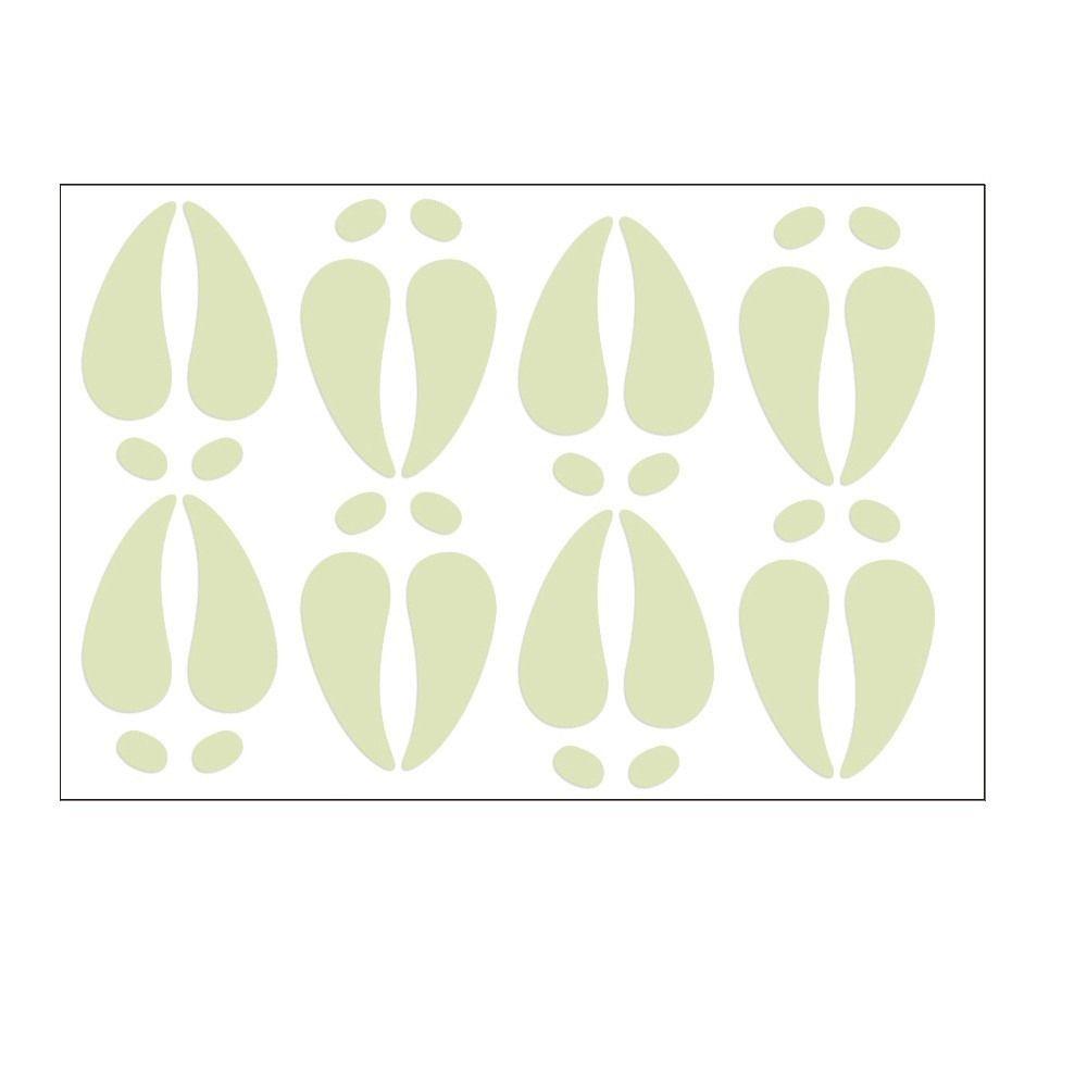 Party Holiday Santa Claus Footprint Sticker Luminous Sticker Floor Decorative Sticker Wall Sticker