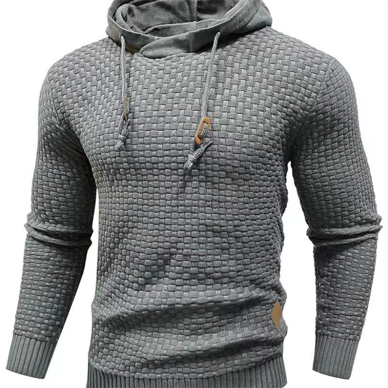 Fashion Sports and Casual New Style Men's Hooded Sweater Pullover Knit Multi-Color