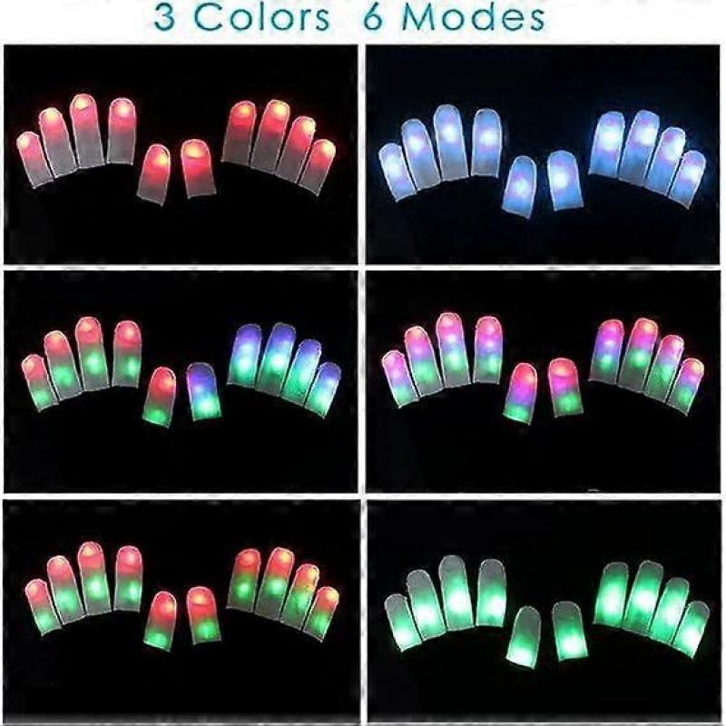 LED Flashing Gloves Finger Light Gloves with Multi Modes Colorful Light Up Warm Gloves