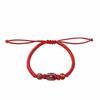 2025 Year of the Snake Colorfast Red Rope Bracelet: Woven Zodiac Theme with Vajra Knot and Agate, Suitable for Monkeys, Pigs, and Tigers