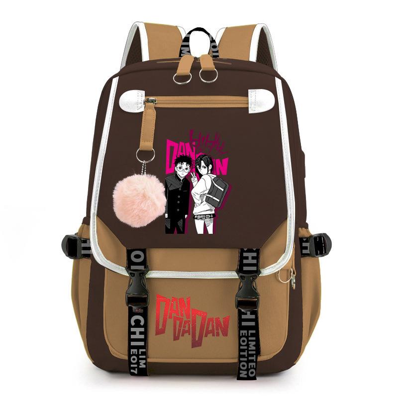 The New Dandadan Bold Party Surrounding Printing Trend Junior High School Students Large-capacity Leisure Schoolbag