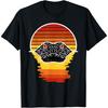 Amerikanischer Alligator mit einem Retro-Sonnenuntergang T-Shirt