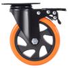 VEVOR Caster Wheels, 12.7 cm Swivel Plate Casters, Set of 4, with Security A/B Locking No Noise PVC Wheels
