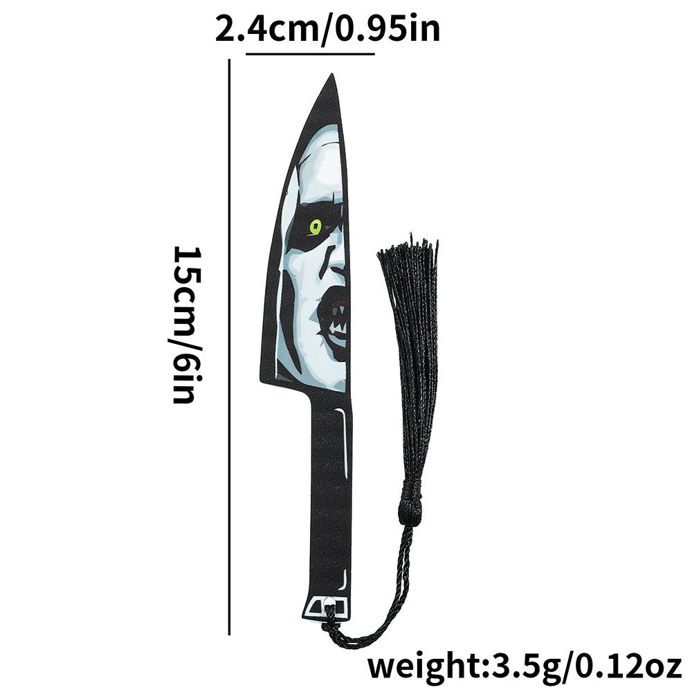 

Готическая закладка с черной кисточкой - Идеально для поклонников ужасов, декора на Хэллоуин и подарков на день рождения, Хэллоуинские украшения