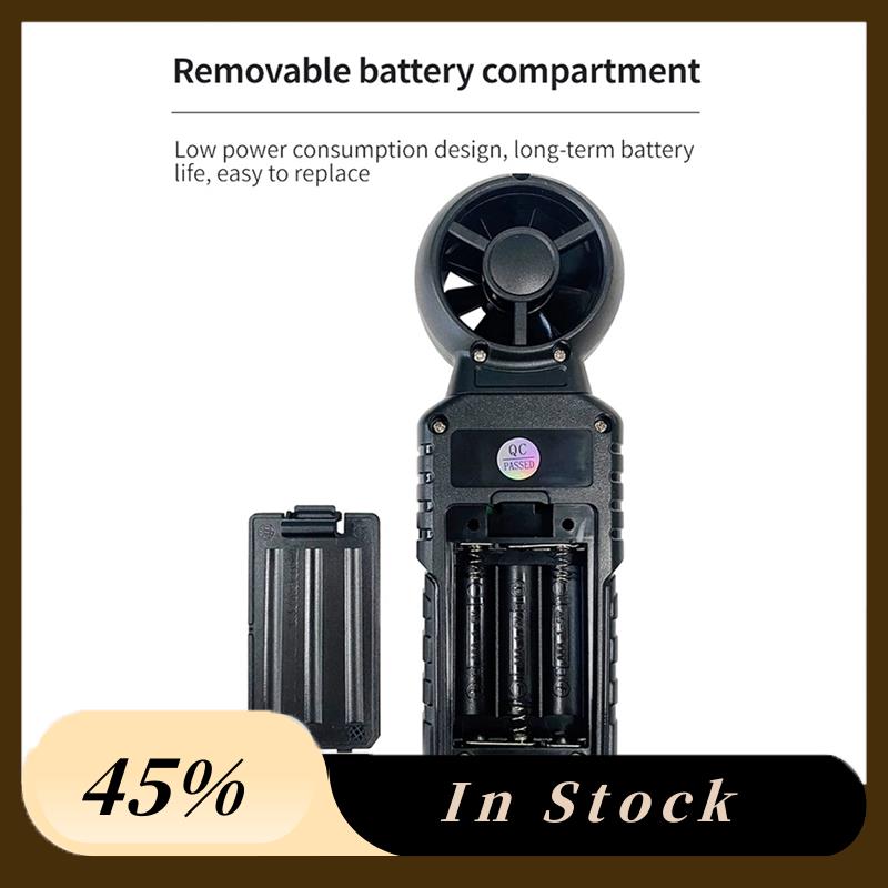 

A60Z Top S8606 Anemometer Tester Measuring Air Indoor Outdoor Wind Speed Temperature Volume Sensing High Precision чорний