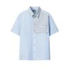 × KOLOR BEACON Fashionable Versatile Shirt Men Shirts Sky-Blue F11M636401FLB