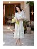 Women's Floral Chiffon Midi Dress - 2024 French Summer Slim Fit