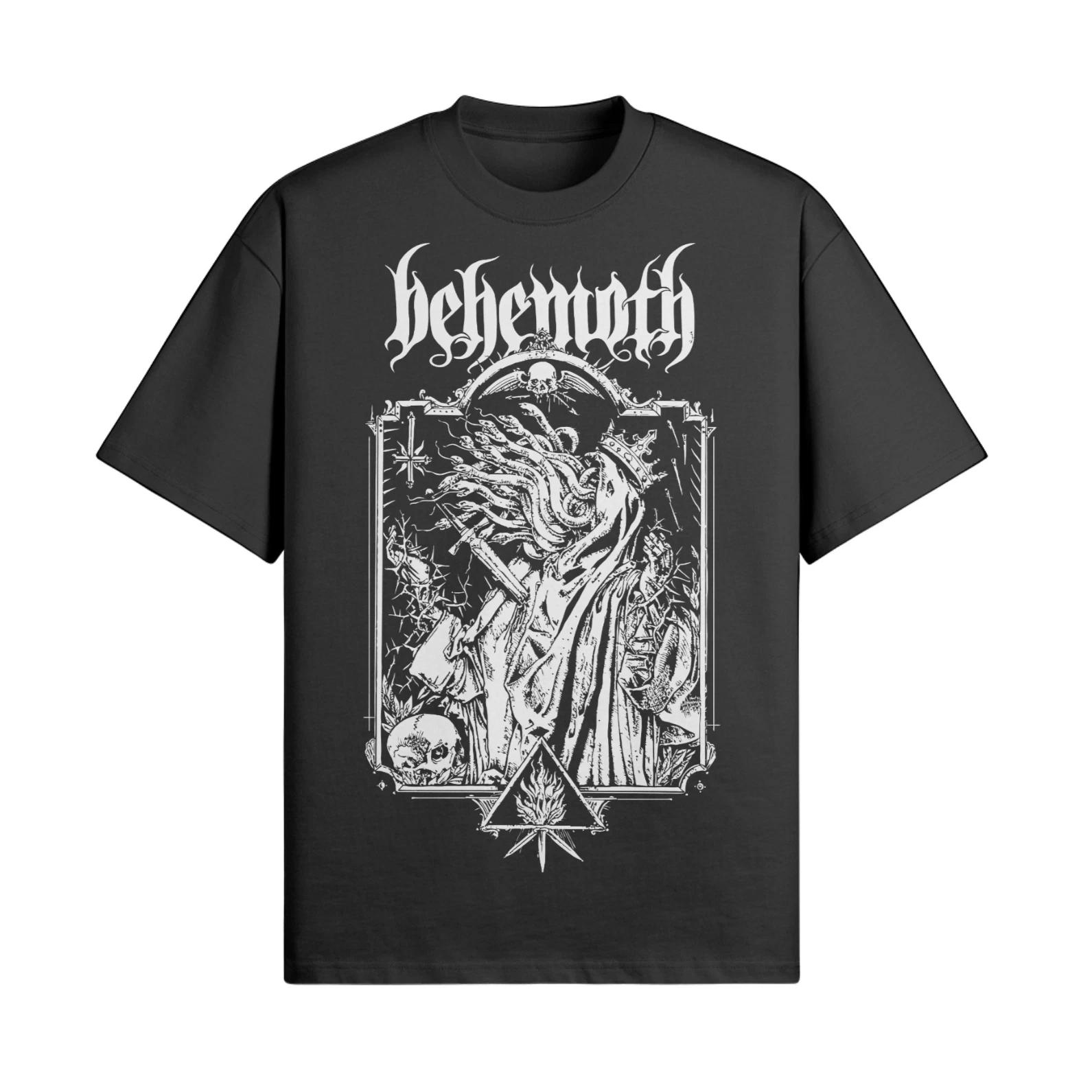 Футболка BEHEMOTH 425 г/м² | Унисекс Премиум Тяжелый Оверсайз 100% Хлопок 2XL