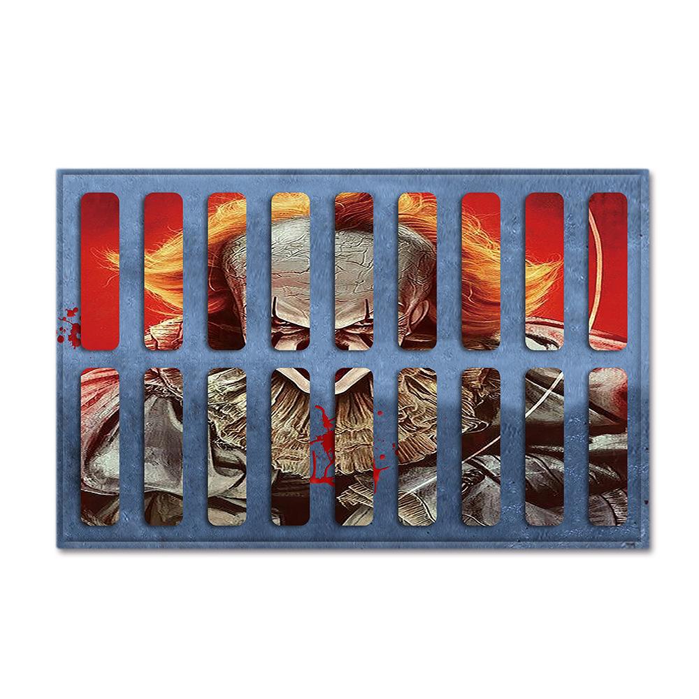 Hot Sale Halloween Series Manhole Clown 3D Thriller Grimace Non-Slip Floor Mat Bathroom Door Mat Factory