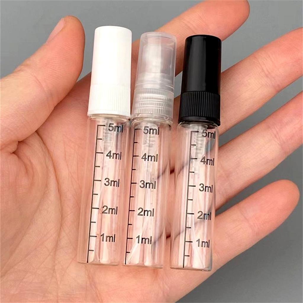 Mini Spray Atomizer Bottles 5/10ml Portable Empty Mist Perfume Bottles Refillable Travel Spray Bottles with Scale