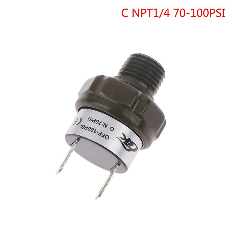 

1Pcs Heavy Duty 1/4 NPT Air Compressor Pressure Control Switch Valve 70-100PSI 90-120PSI 120-150PSI