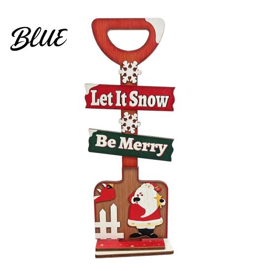 Solid Wood Holiday Festive Home Wooden Letter Tree Ornament Ornaments Christmas Sign Decorative Decor Pieces