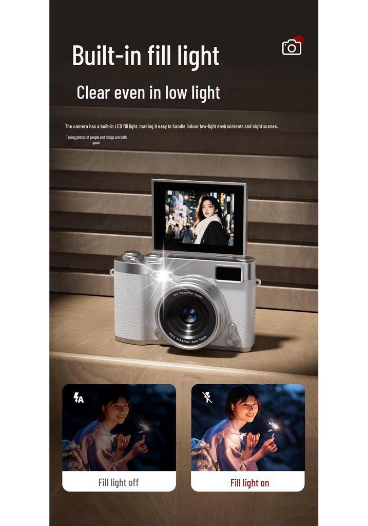 New 9600W Pixel HD Flip Screen Student Selfie Camera