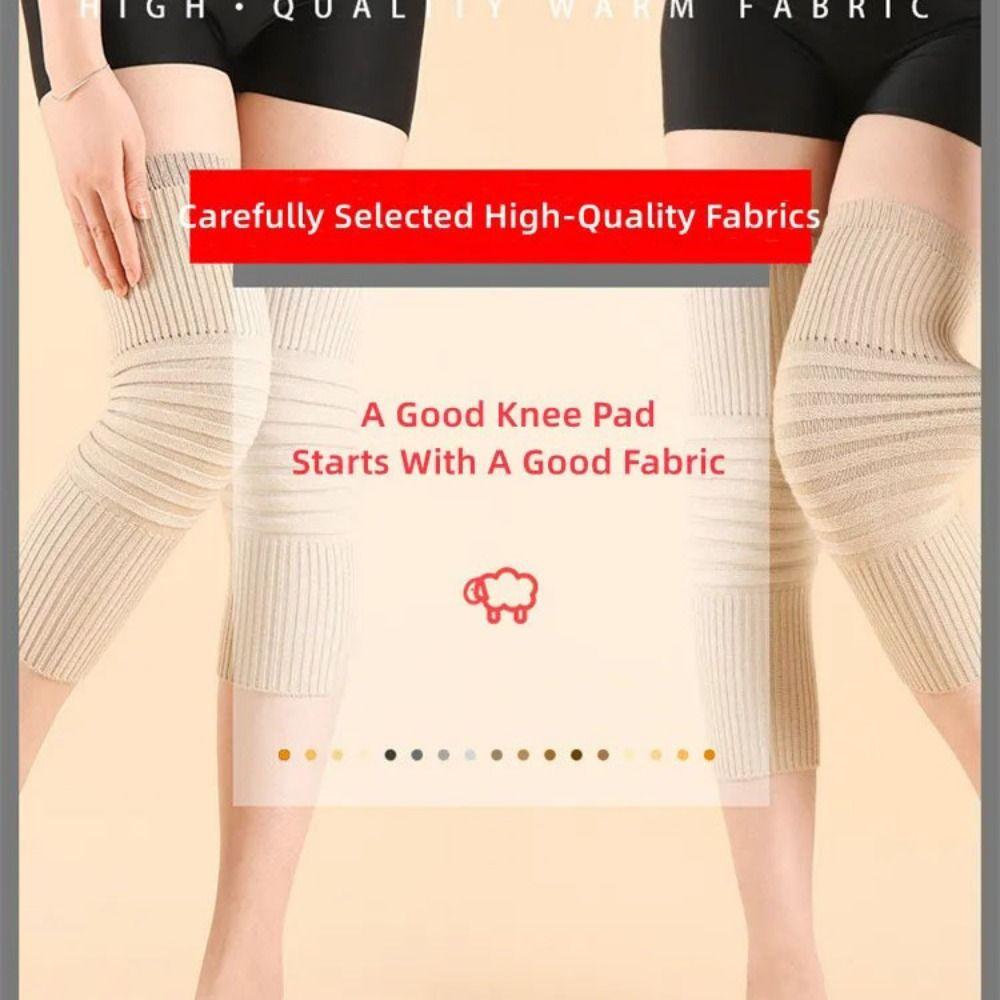 M-XL Wool Knee Pads Wool Thick Cashmere Kneepad Accessory Keep Warm Knee Protector  Winter