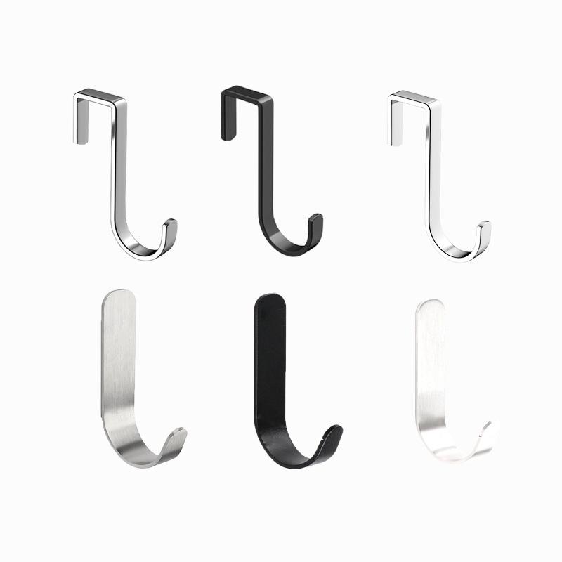 Strong Adhesive No-Drill Wall Hooks, Load-Bearing for Kitchen and Bathroom Storage
