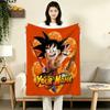 1PC Dragon Ball Adventure Custom Name Patterned Flannel Blanket Suitable For All Seasons for Home Decor Warmth and Comfort Gifts Holiday Gift