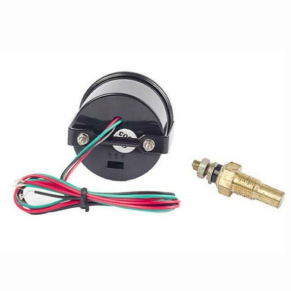2 inch/52 mm Car Voltmeter Digital Blue/Red Led 12-24V Gauge Black Car Digital LED Display Voltage Gauge Voltmeter Round Panel