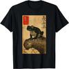 Japanese Woodblock Art of a Frog with Japanese Kanji T-Shirt