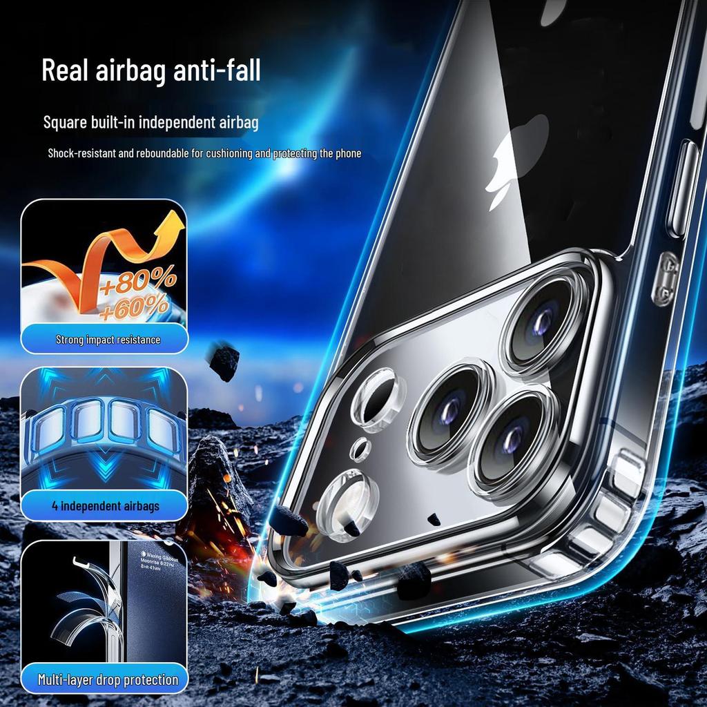 Apple iPhone 17 Case with Built-in Airbag, Drop-proof, Anti-slip, Soft, Transparent; Compatible with iPhone 13, 15 Pro, and 16.