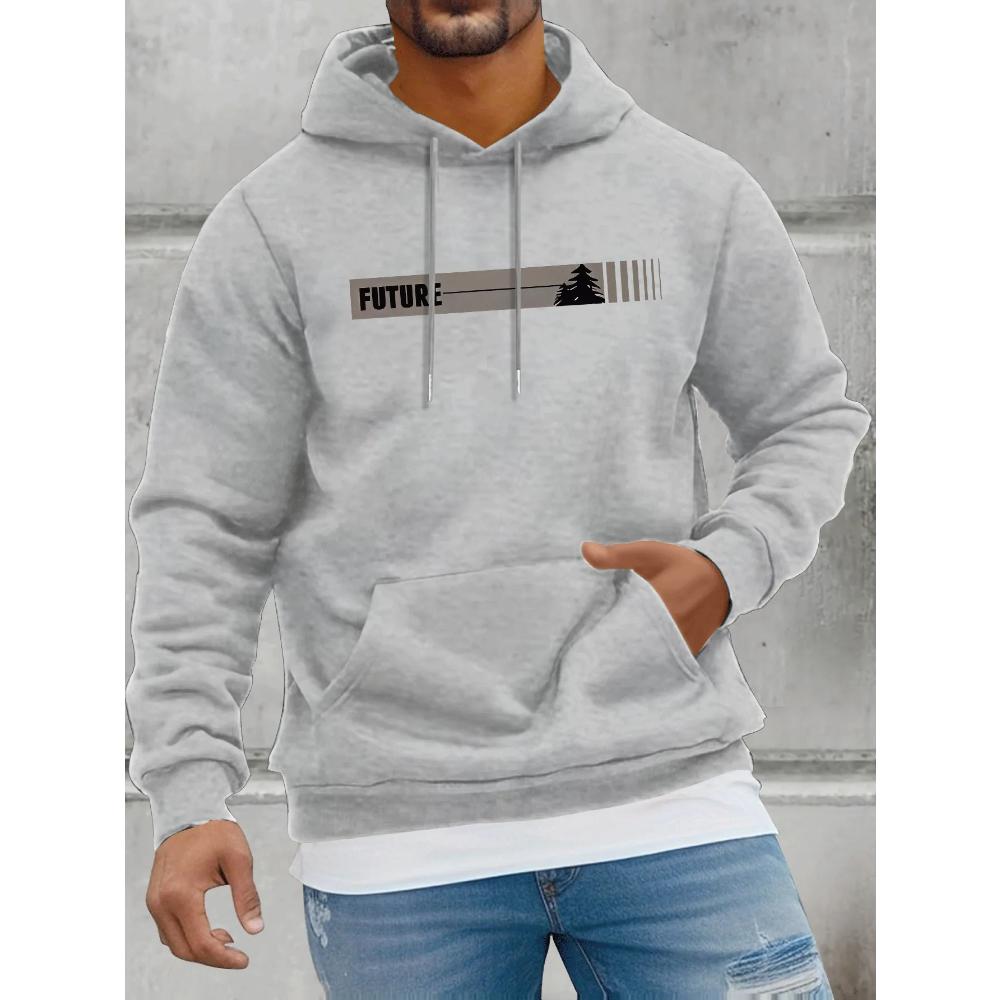 Fashion Versatile Men's Sweatshirt Casual Printing Simple Hoodies Sweatshirts Men’s