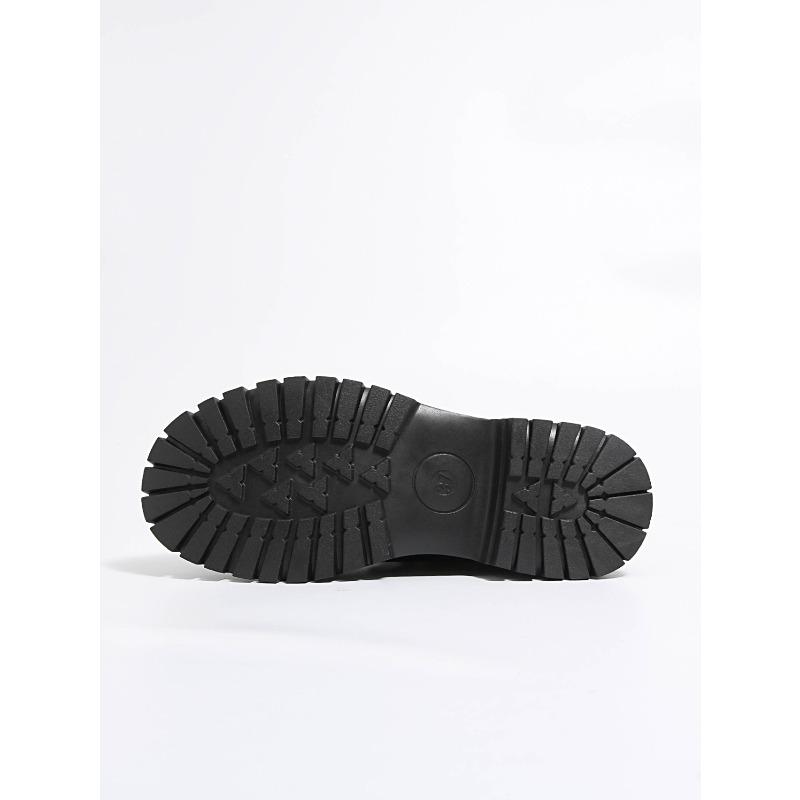 Winter 2025 Neue Runde Zehen Schnürung Martin Stiefel Britischer Stil Übergröße Retro Plateau Muffin Stiefel für Damen