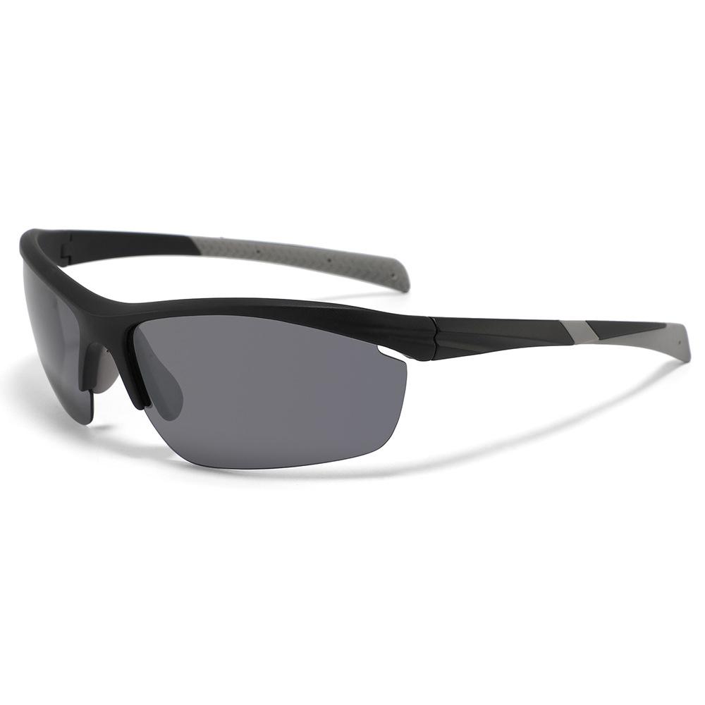 Men's Half-Frame Polarized Sports Sunglasses European-American Style UV Protection for Cycling Hiking Running Fishing