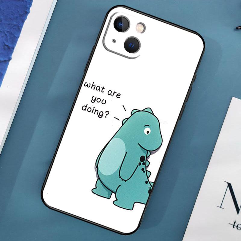 

Милый мультяшный динозаврик парный чехол для телефона для iPhone 15 14 Pro Max 11 13 12 Mini X XR XS Max SE 2020 7 8 Plus чехол Capa iPhone 13