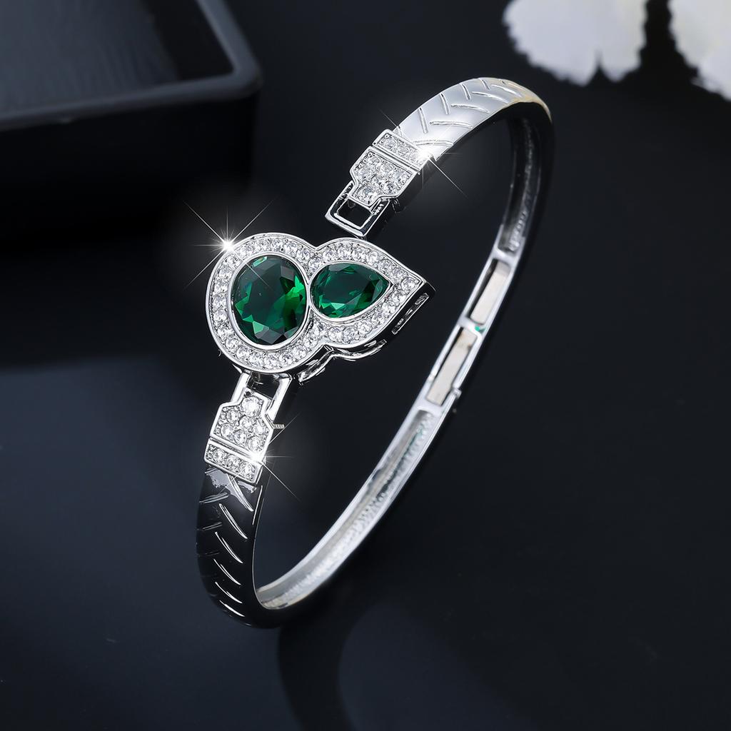 Korean Style Fashionable and Creative Zircon Inlaid Women’s Elegant and Versatile High-end Gourd Bracelet