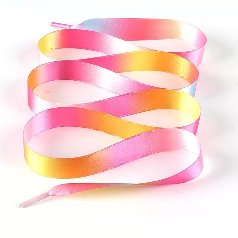 Silk Satin Shoelaces 2 CM Width Flat Ribbon Shoe laces Boots Women Sneakers Shoelace 22 Colors Length 80CM 100CM 120CM 140CM