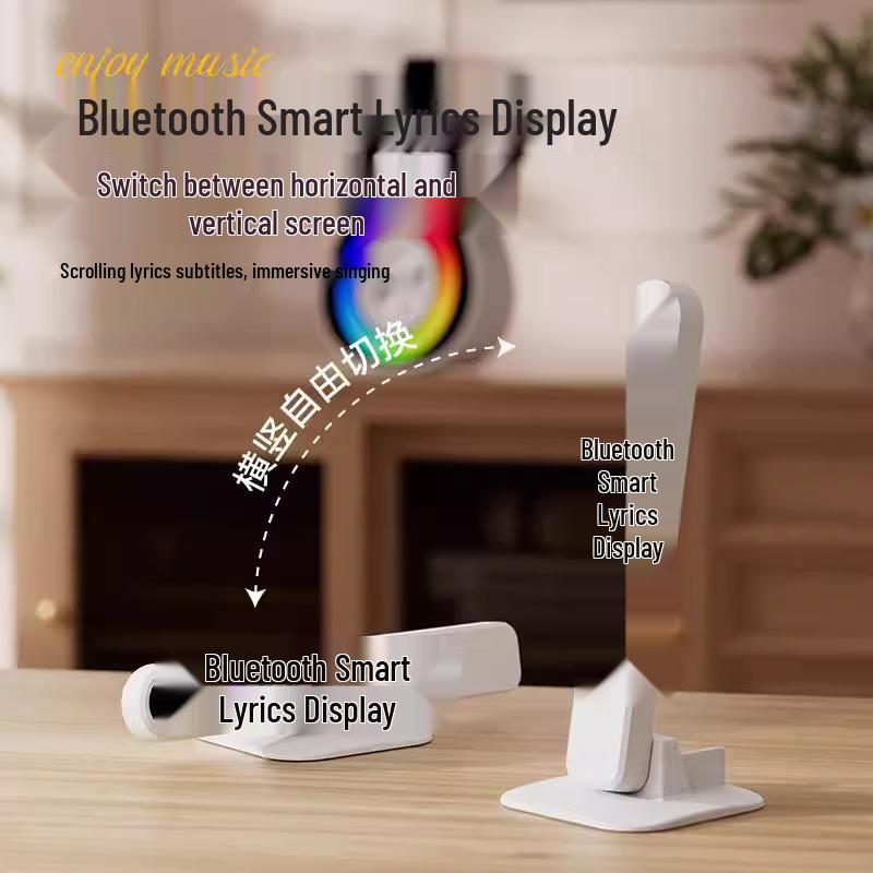 Children's Bluetooth Singing Speaker with Dual Microphones—Ideal Birthday Gift for Family Karaoke with Display Lyrics