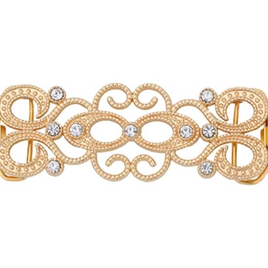 Women Duck Clip Brooch Rhinestone Decor Hollow Out Retro Curved Anti-slip Low-cut Neck Decoration Anti-exposure Brooch Prom Party Clothes Jewelry