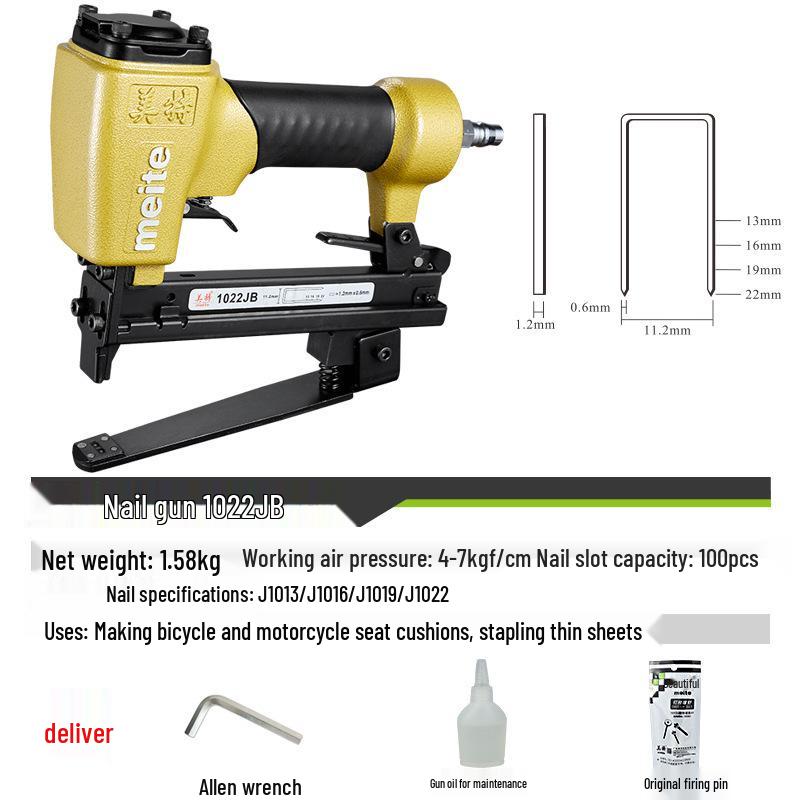 Meite Pneumatic Automatic Brad Nailer for Woodworking and Home Decoration