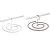 2PCS/SET Round Spiral Quilt Sheets Hanger Home Storage Blanket Hanger Rotating Drying Rack Save Space Stainless Steel