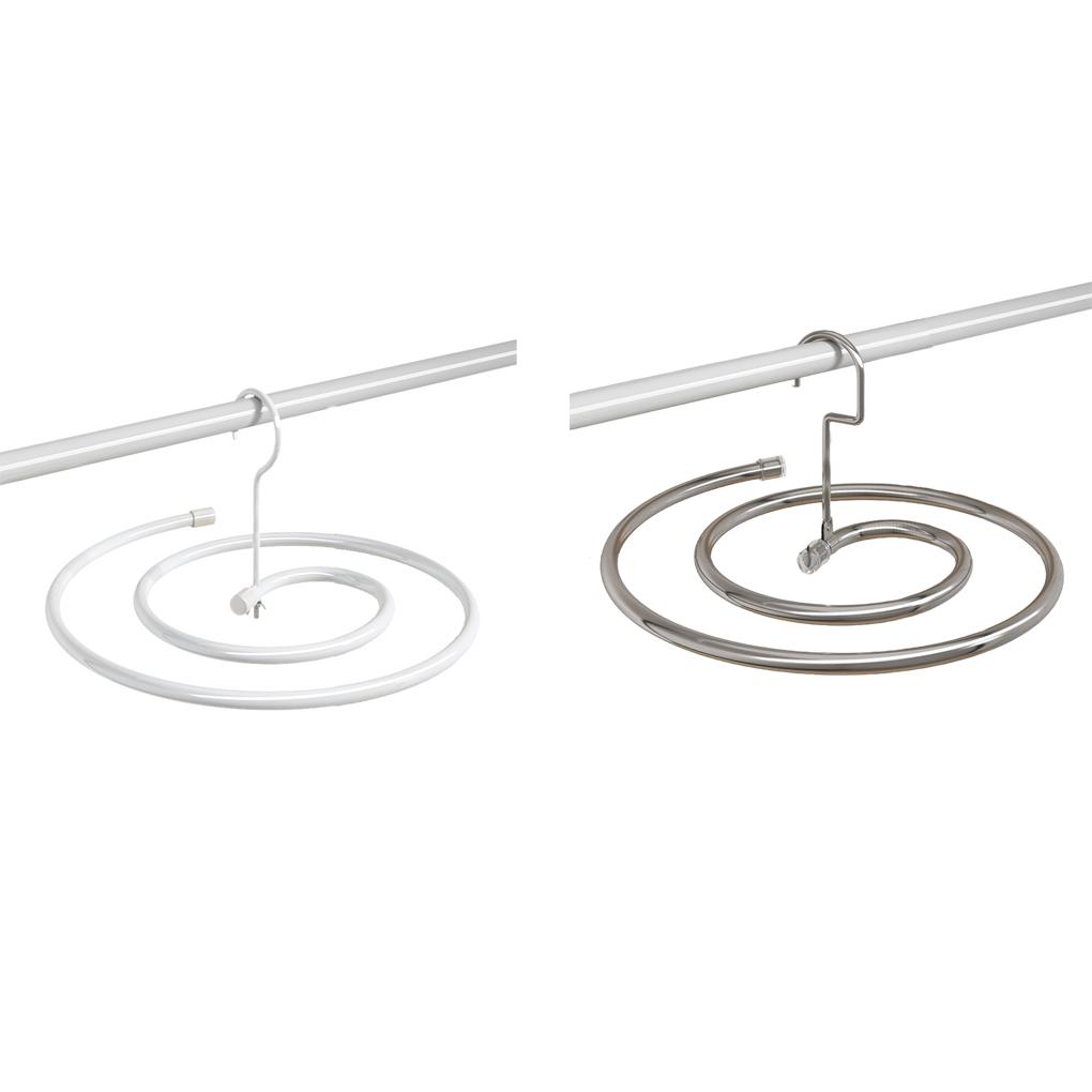 2PCS/SET Round Spiral Quilt Sheets Hanger Home Storage Blanket Hanger Rotating Drying Rack Save Space Stainless Steel