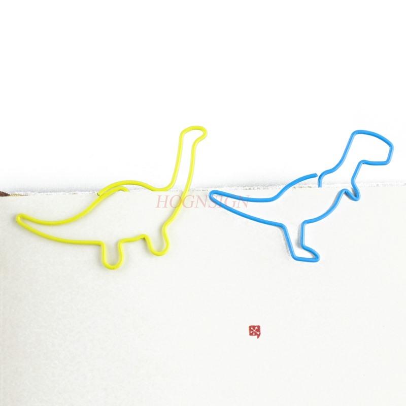 10 Stück Bunte Tier Dinosaurier Büroklammer Lesezeichen Kreativ Niedlich Plastik Cartoon Nadel Geschenk