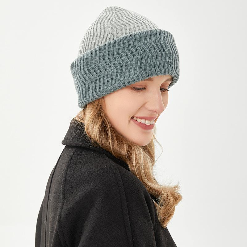 Niche Knitted Hat for Men and Women Trendy Autumn and Winter Warm Neck Protection Hood  Outdoor Cycling Windproof Woolen Hat
