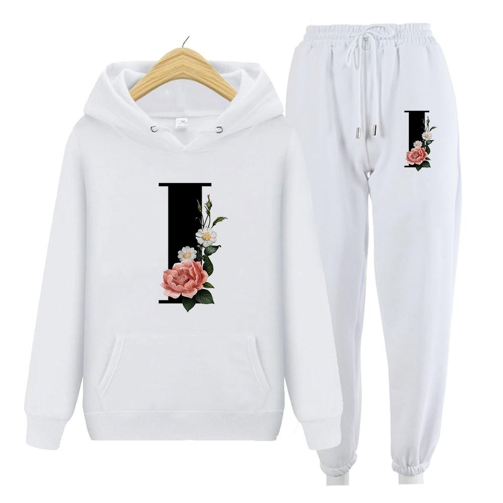Women Sweatshirt Long Sleeve Hoodies Harajuku Hoodie Vintage Letters Print Sweatshirts Two Piece Sets Hoodies