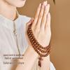 Golden Sandalwood Buddhist Prayer Bracelet: 108 Green Sandalwood Beads