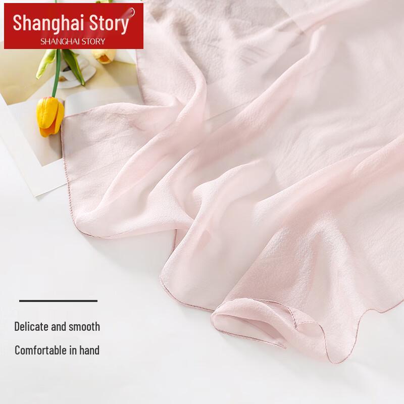 Shanghai Story Women's 100% Mulberry Silk Square Scarf