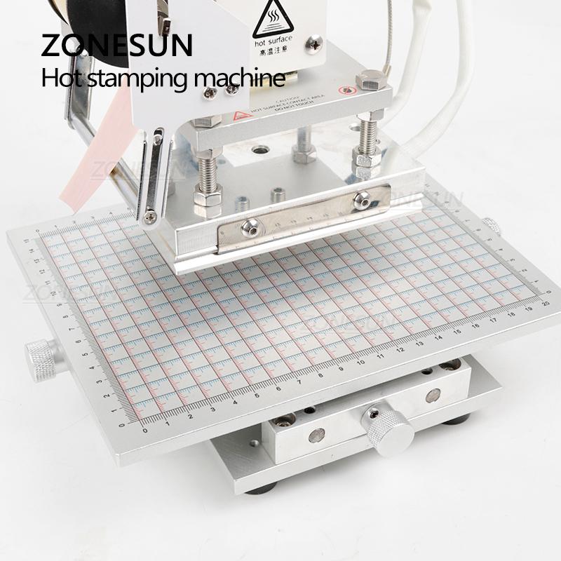 ZONESUN ZS-110C Digital Hot foil stamping machine heat press machine larger workbench with foil holder for leather embossing