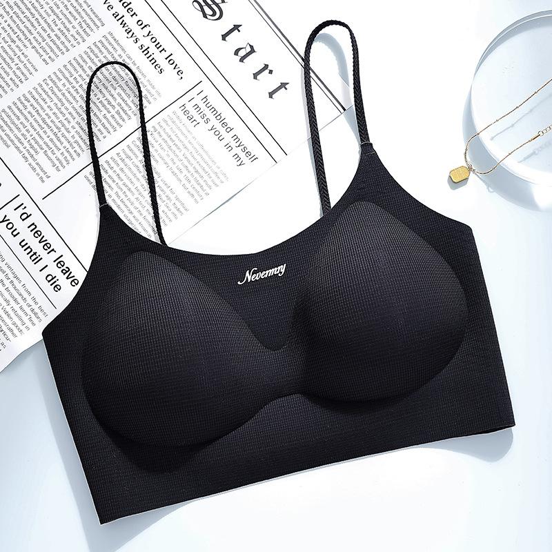 

Traceless women s summer thin collection of secondary breasts, anti-sagging sports cool feeling, no steel ring bra 11 xl(recommended 65-75kg ) чорний