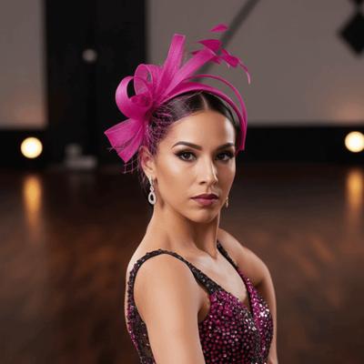 Solid Color Elegant Fascinator Hair Hoop Hair Accessories Dance Performance Hairband  for Parties