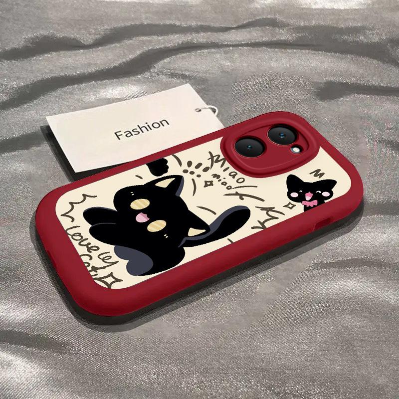 

Cute cat is suitable for vivoy37 mobile phone case y36 new Y355g cute y31s silicone y35m + cartoon y30 standard/iqoou3x standard domestic